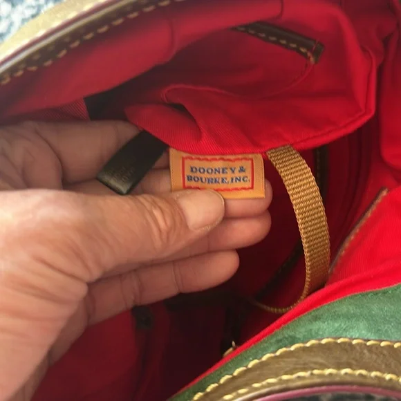 Dooney and Bourke brownish green hues shoulder/crossboy Florentine Leather Bag - Picture 14 of 17